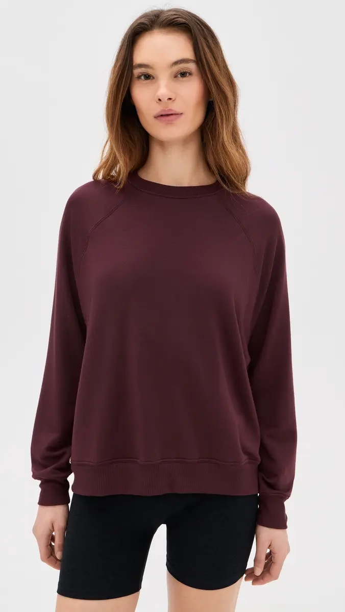 Splits59 Andie Sweatshirt Dark Cherry | Thumbnail 3 Splits59 Andie Sweatshirt Dark Cherry | Thumbnail 3