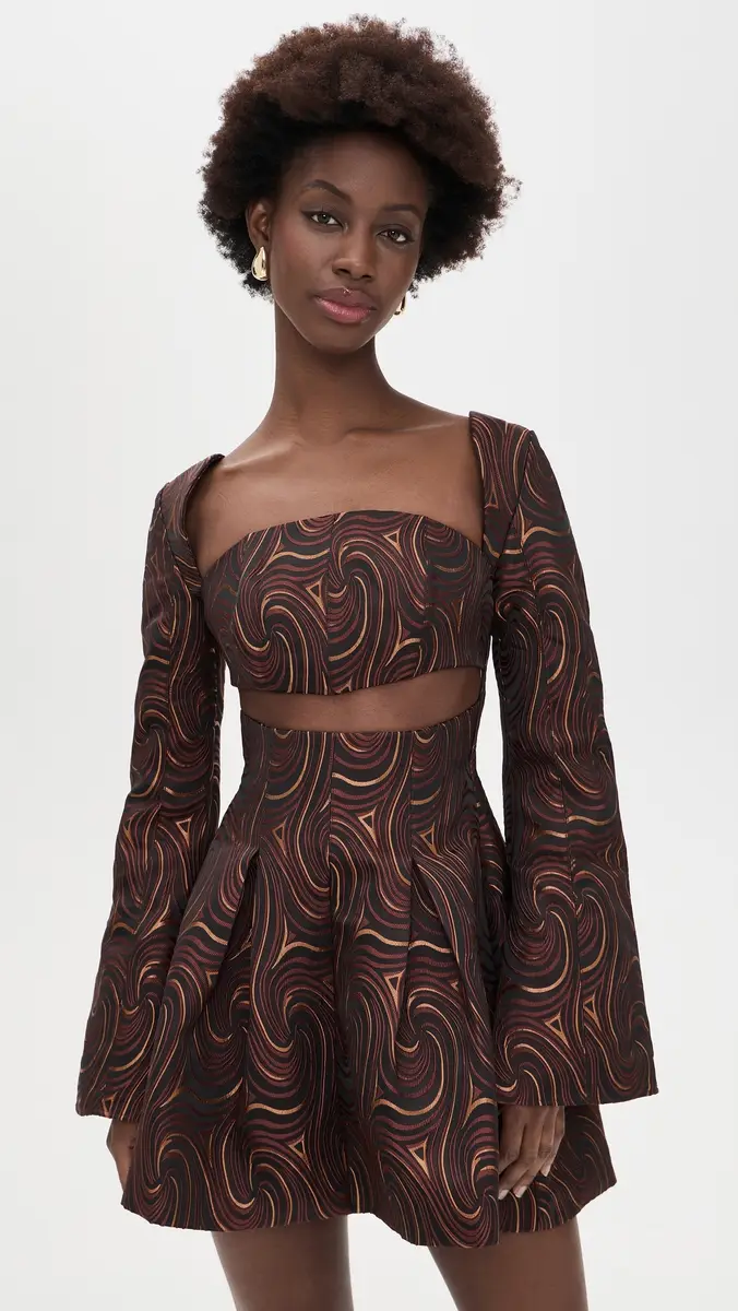 Andrea Iyamah Nala Mini Jacquard Dress Corda Jacquard | Thumbnail 2 Andrea Iyamah Nala Mini Jacquard Dress Corda Jacquard | Thumbnail 2