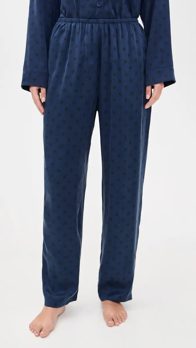 Lunya Washable Silk Long Sleeve Shirt and Pants et Blue Ellipsis | Thumbnail 5 Lunya Washable Silk Long Sleeve Shirt and Pants et Blue Ellipsis | Thumbnail 5