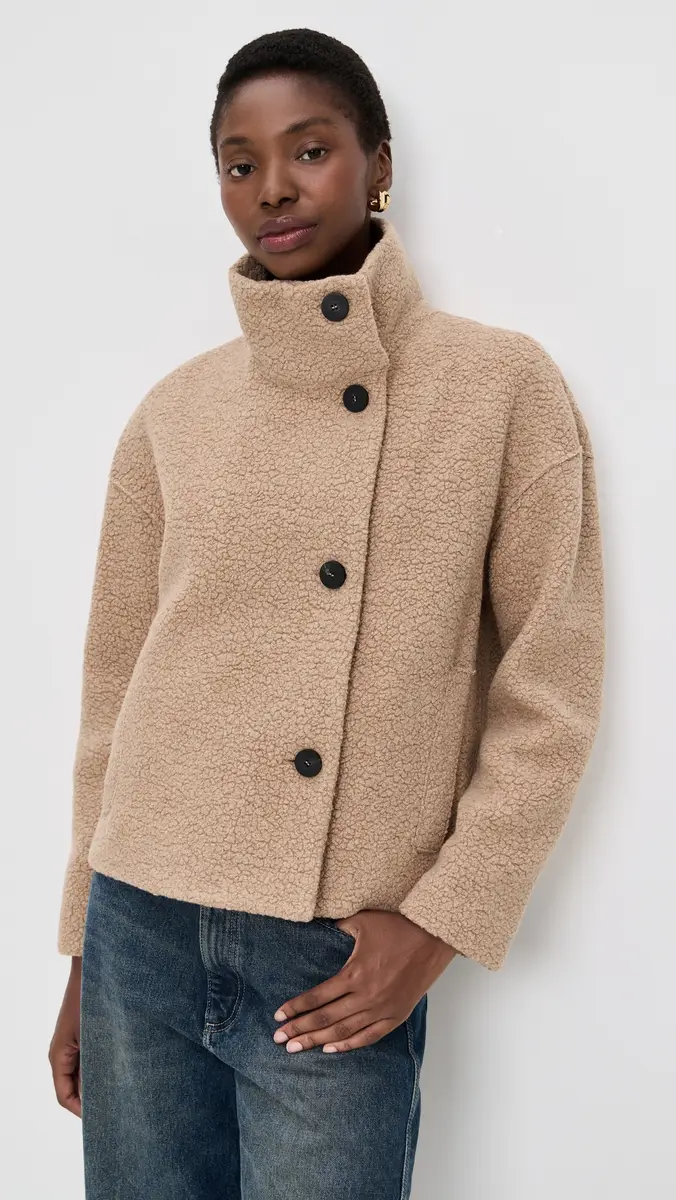 Harris Wharf London Women Cropped Funnel Jacket | Thumbnail 2