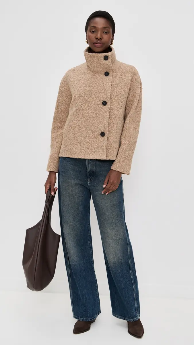 Harris Wharf London Women Cropped Funnel Jacket | Thumbnail 5