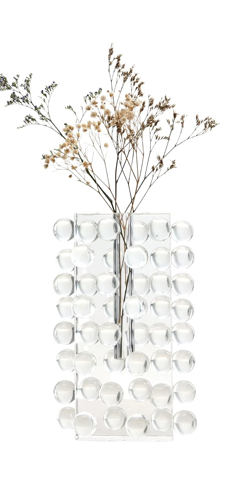 Tizo Design Large Crystals Glass Tall Vase