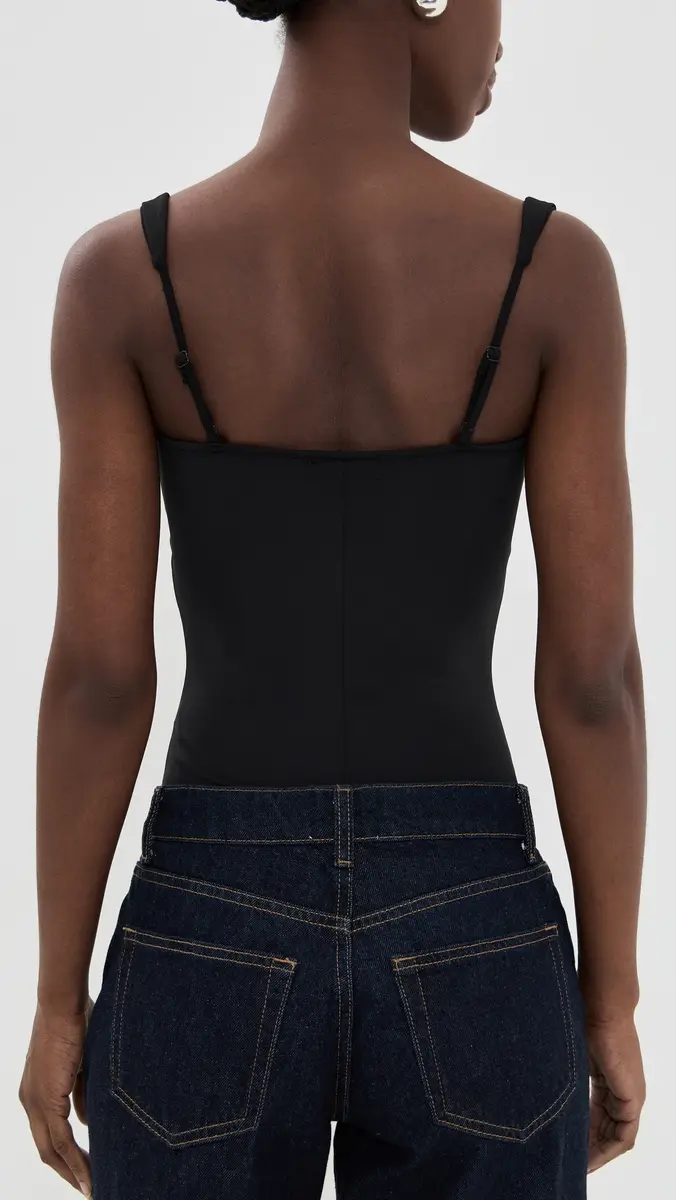 Good American Sweetheart Sculpting Tank Thong Bodysuit Black001 | Thumbnail 3