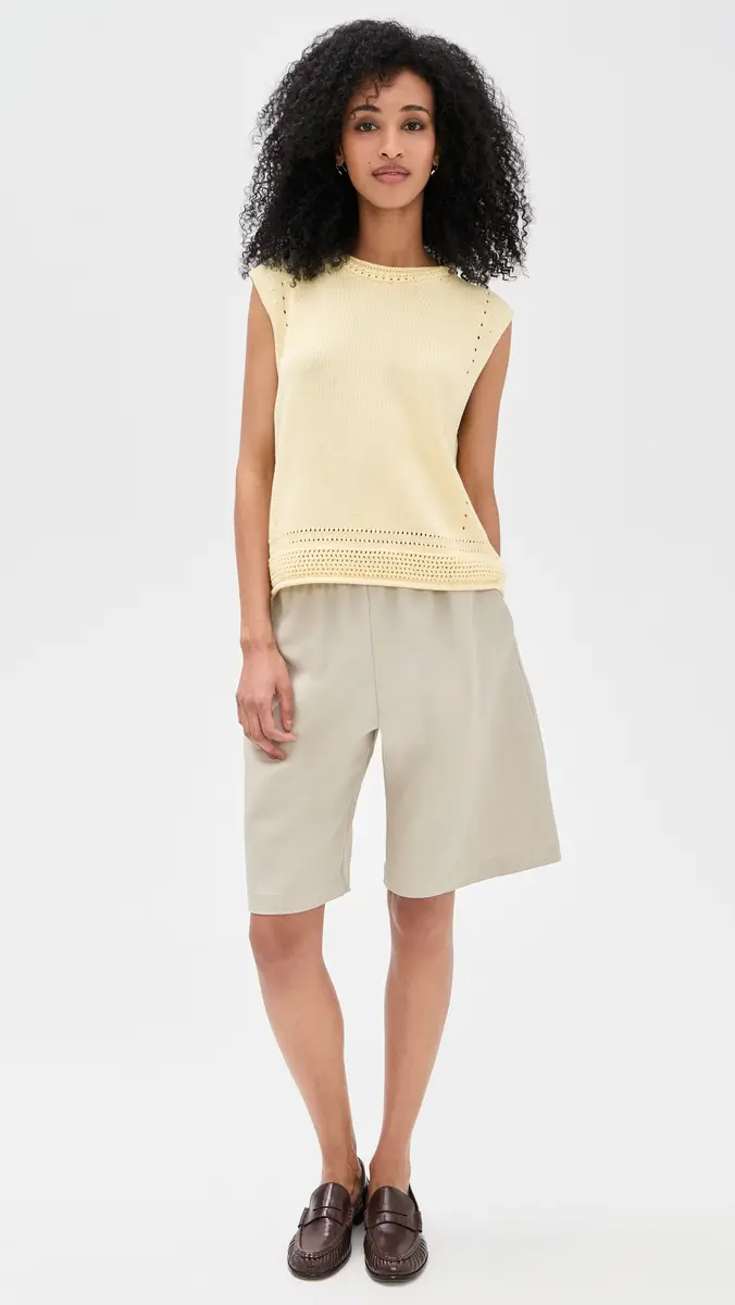 Enza Costa Twill Bermuda Shorts Fog | Thumbnail 5 Enza Costa Twill Bermuda Shorts Fog | Thumbnail 5