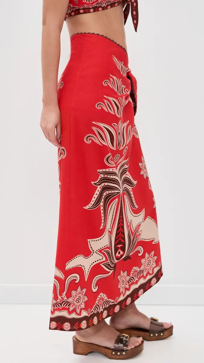 Farm Rio Ainika Garden Red Skirt | Thumbnail 4 Farm Rio Ainika Garden Red Skirt | Thumbnail 4