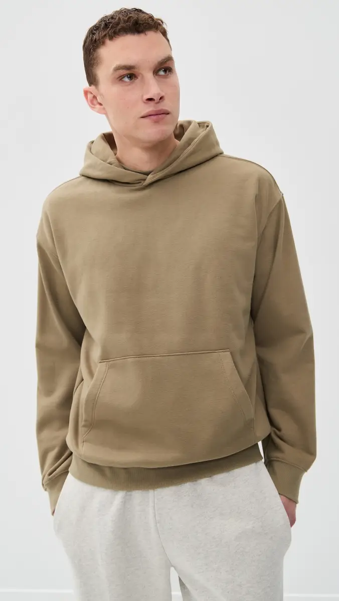Beyond Yoga Classic Fleece Men's Hoodie Mushroom | Thumbnail 2 Beyond Yoga Classic Fleece Men's Hoodie Mushroom | Thumbnail 2