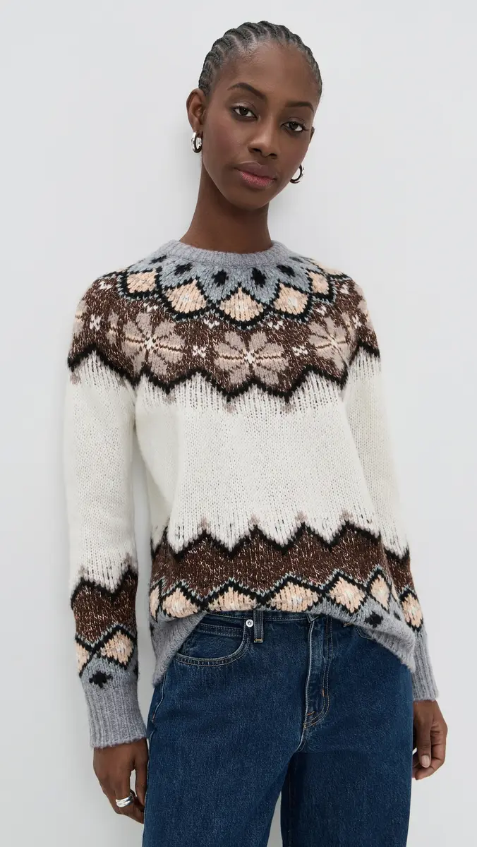 Lingua Franca Clara Crewneck Cream ulti | Thumbnail 2 Lingua Franca Clara Crewneck Cream ulti | Thumbnail 2