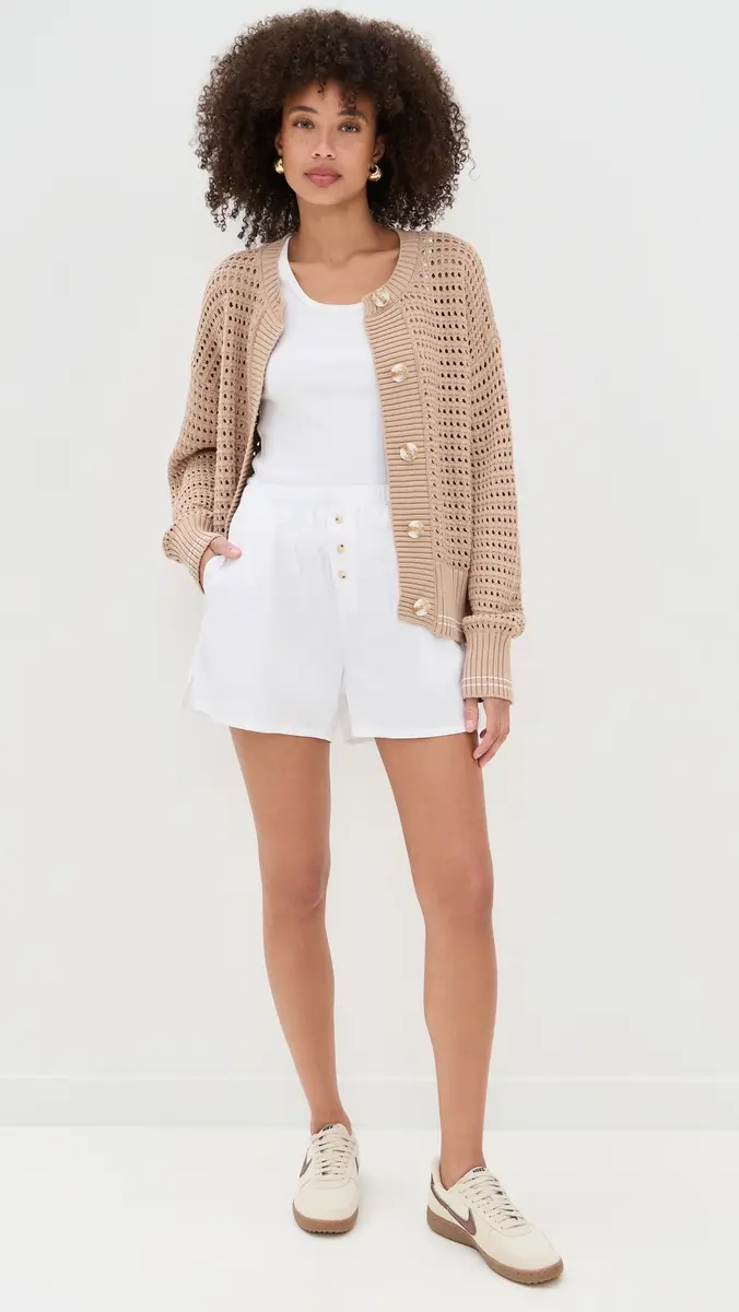 Varley Kris Relaxed Fit Knit Cardigan ight Taupe | Thumbnail 5 Varley Kris Relaxed Fit Knit Cardigan ight Taupe | Thumbnail 5