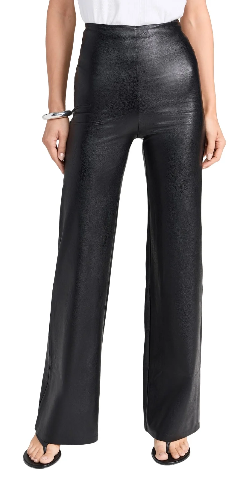 Faux Leather Wide Leg Pants Faux Leather Wide Leg Pants
