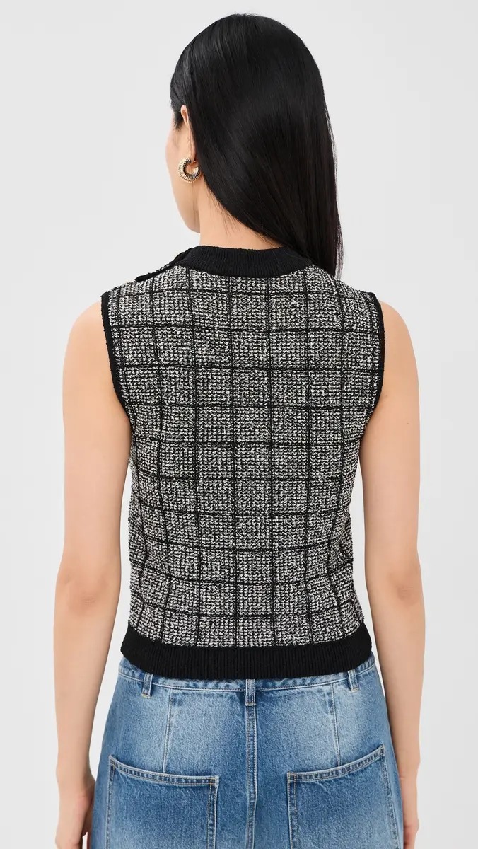 Balmain Classique Maille Top Black/Natural | Thumbnail 3 Balmain Classique Maille Top Black/Natural | Thumbnail 3