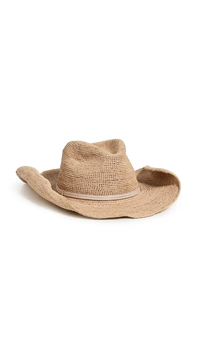 Hat Attack Raffia Crochet Cowboy Hat Natural/Tan Wrap One Size | Thumbnail 5 Hat Attack Raffia Crochet Cowboy Hat Natural/Tan Wrap One Size | Thumbnail 5
