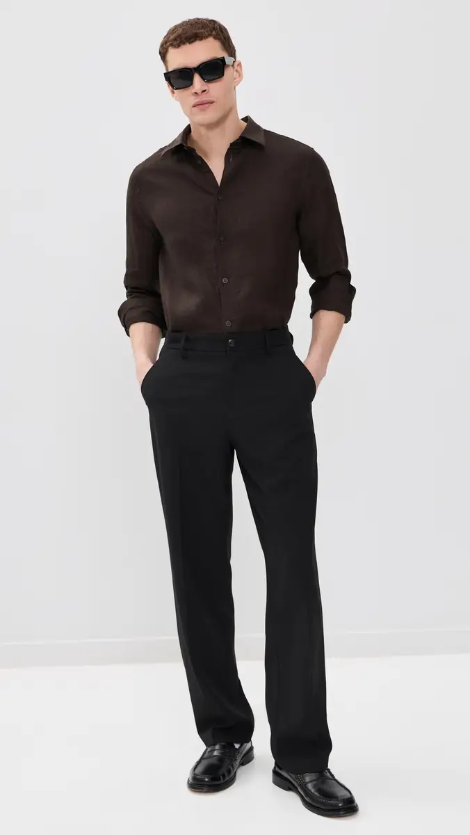 NN07 Enzo Linen Shirt Deep Truffle | Thumbnail 5 NN07 Enzo Linen Shirt Deep Truffle | Thumbnail 5