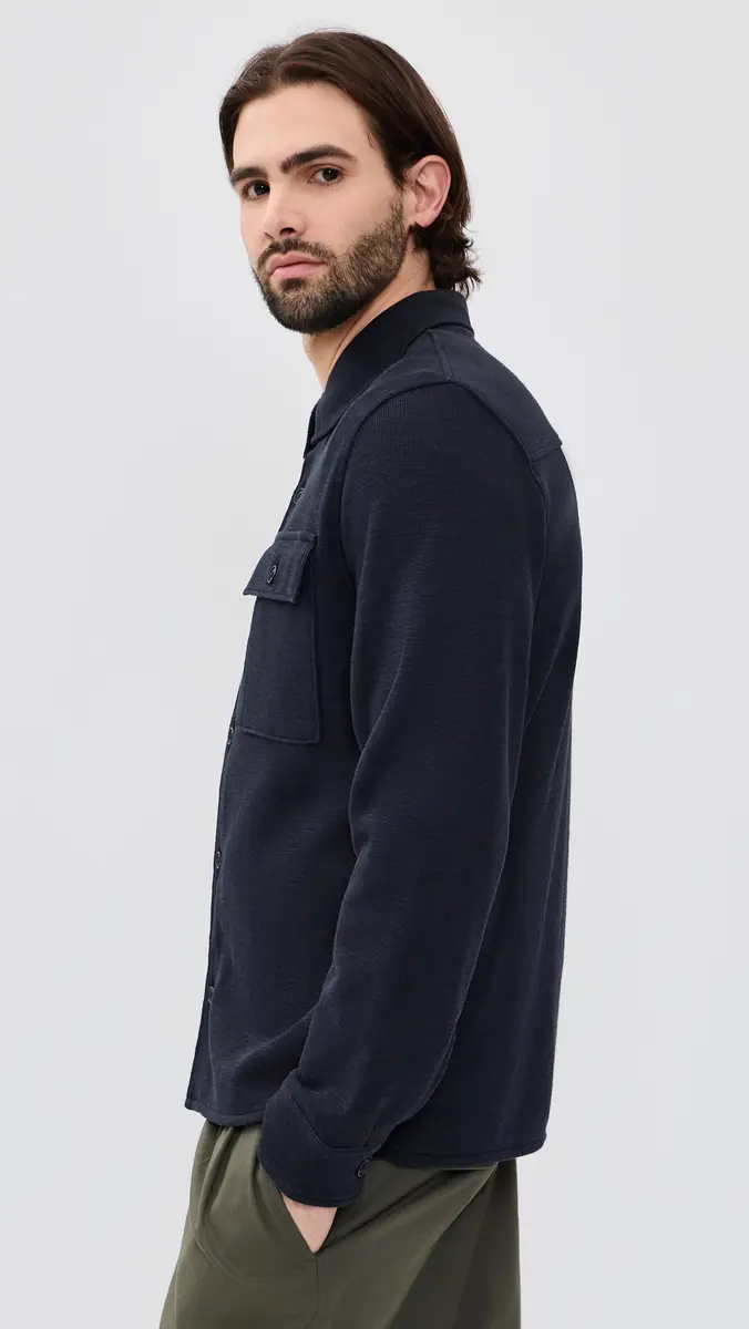Vince Double Slub Shirt Shacket | Thumbnail 4 Vince Double Slub Shirt Shacket | Thumbnail 4