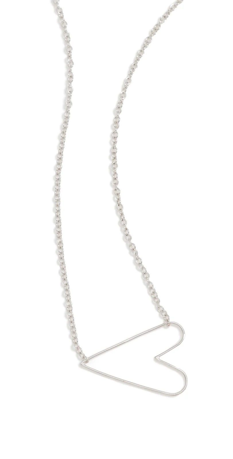 Zoë Chicco 14k White Gold Tiny Anchored Heart Necklace