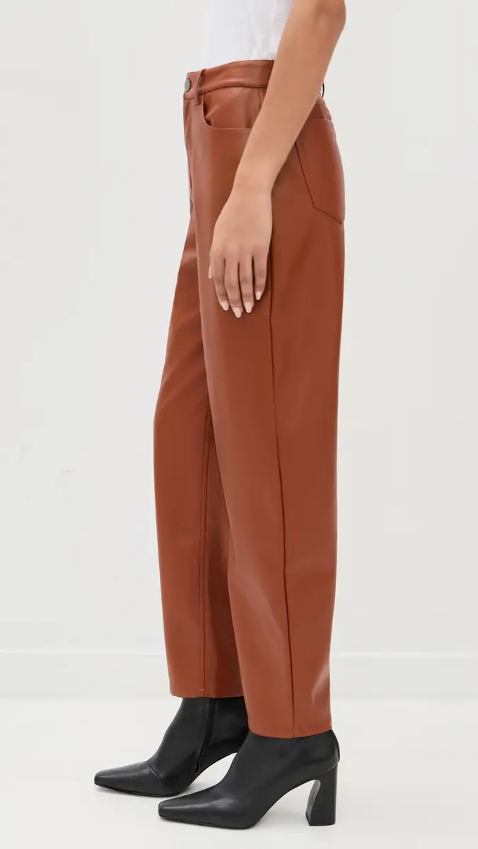 LE BOP Dakota Faux Leather Barrel Pants | Thumbnail 4 LE BOP Dakota Faux Leather Barrel Pants | Thumbnail 4
