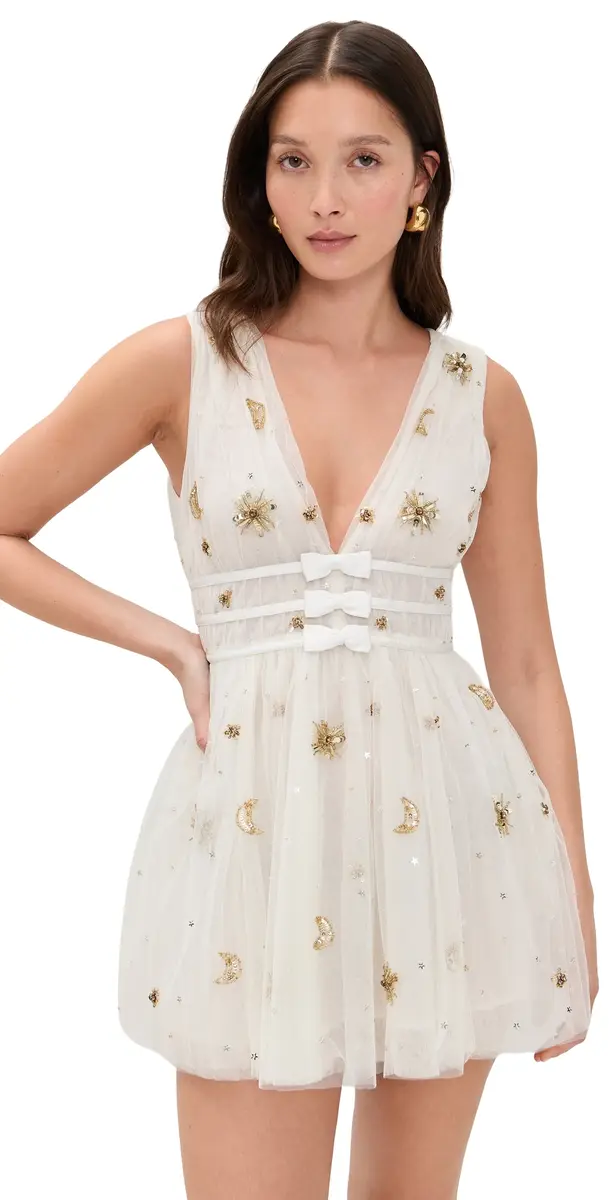 LoveShackFancy Lawton Dress Lunar Gold | Image 1 LoveShackFancy Lawton Dress Lunar Gold | Image 1