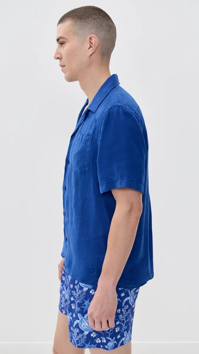Vilebrequin Charli Linen Camp Shirt Marrakech | Thumbnail 4