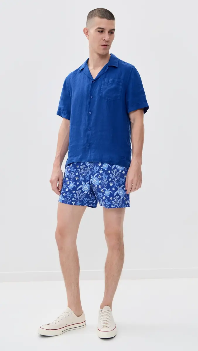 Vilebrequin Charli Linen Camp Shirt Marrakech | Thumbnail 5