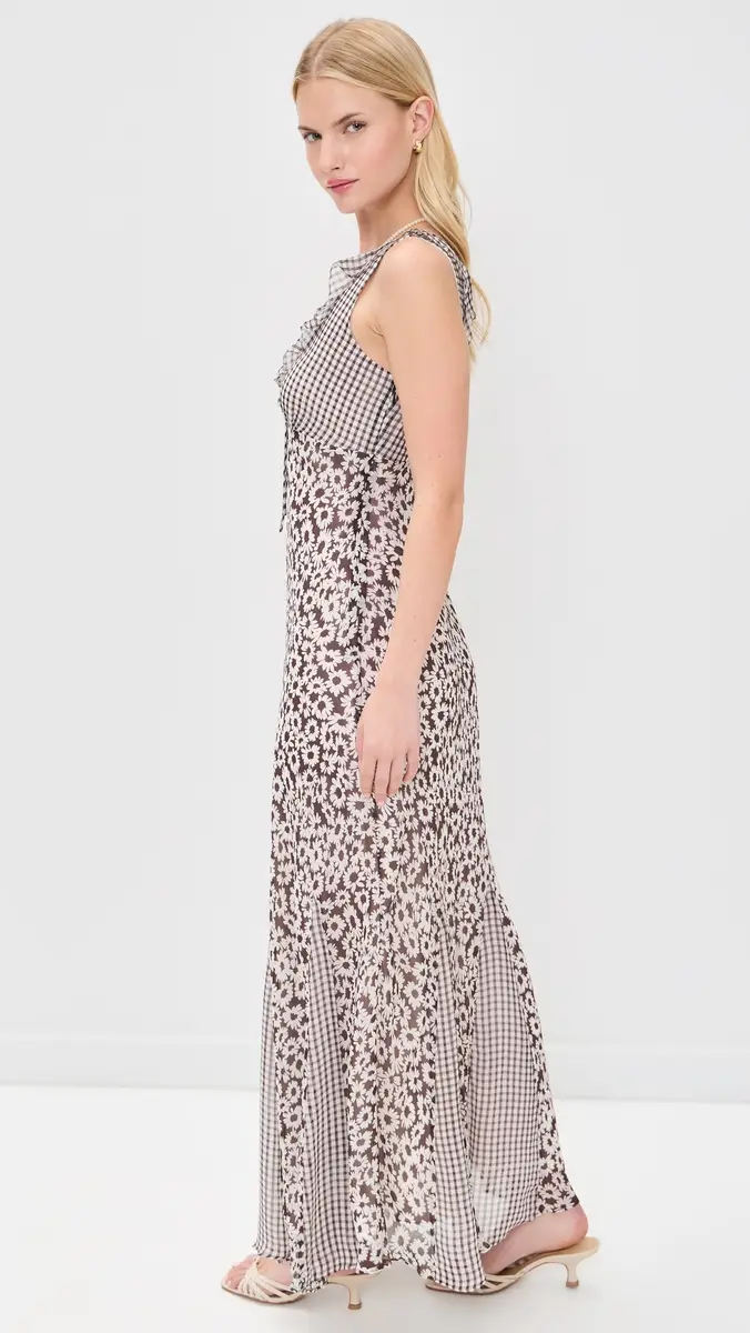 RAILS Dahlia Maxi Dress Espresso Daisy Gingham Mix | Thumbnail 4 RAILS Dahlia Maxi Dress Espresso Daisy Gingham Mix | Thumbnail 4