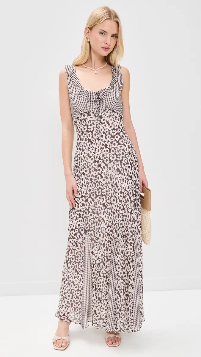 RAILS Dahlia Maxi Dress Espresso Daisy Gingham Mix | Thumbnail 5 RAILS Dahlia Maxi Dress Espresso Daisy Gingham Mix | Thumbnail 5