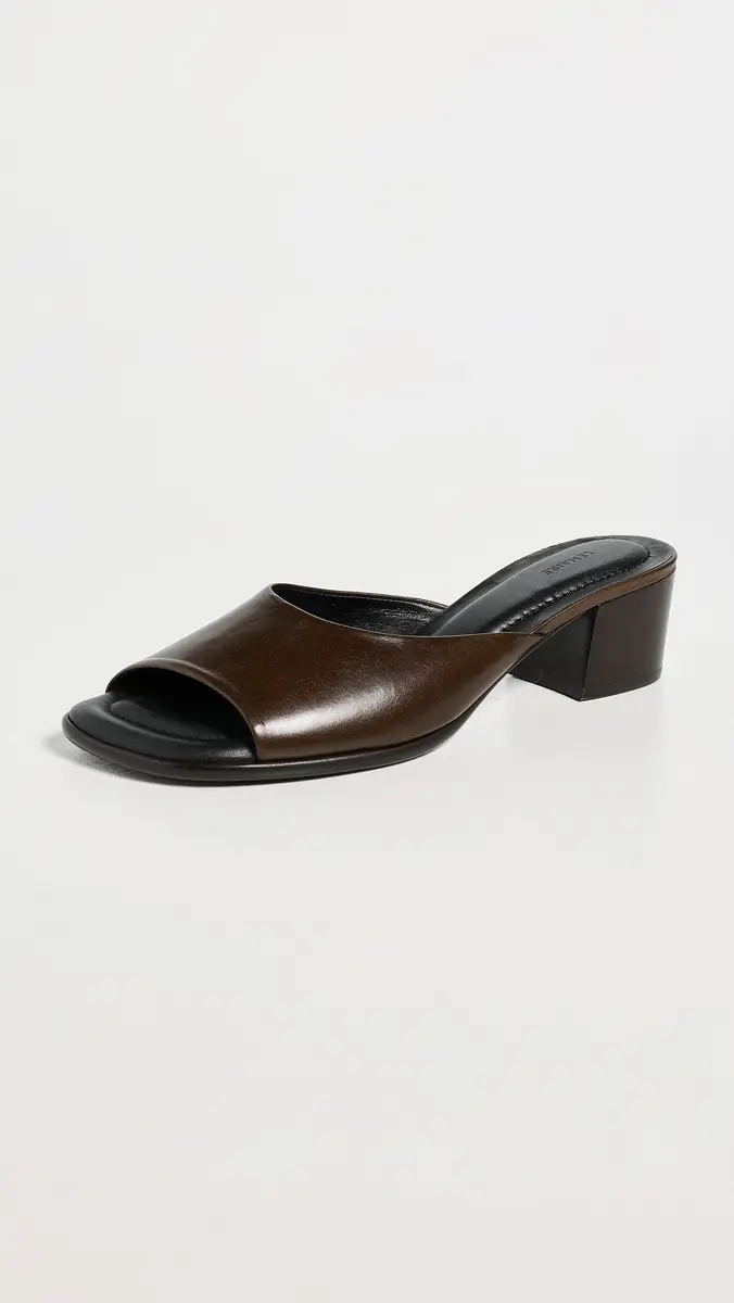 Lemaire Square Heeled Mules 55mm Dark Brown | Thumbnail 2 Lemaire Square Heeled Mules 55mm Dark Brown | Thumbnail 2