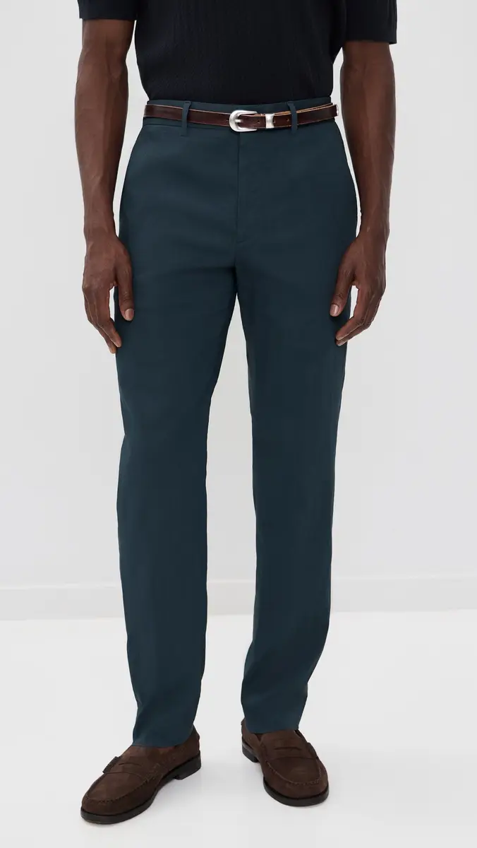 Theory Standard Pants in Good Linen Dark Blue Wing | Thumbnail 2 Theory Standard Pants in Good Linen Dark Blue Wing | Thumbnail 2