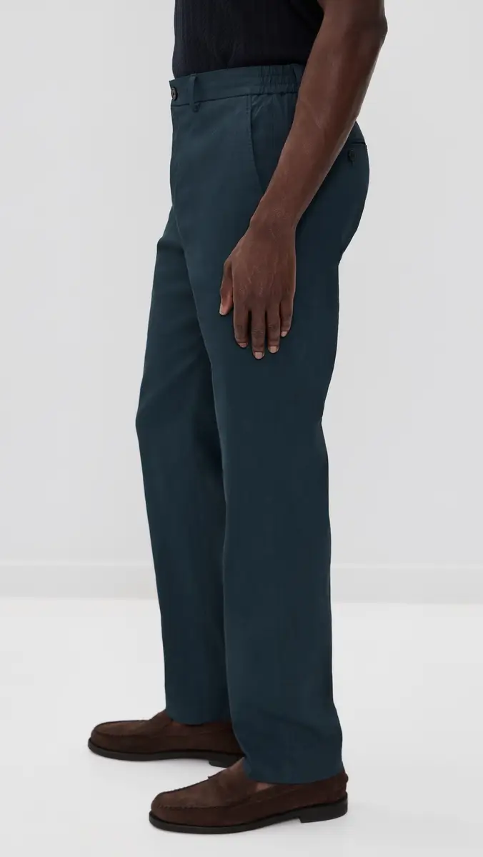 Theory Standard Pants in Good Linen Dark Blue Wing | Thumbnail 4 Theory Standard Pants in Good Linen Dark Blue Wing | Thumbnail 4