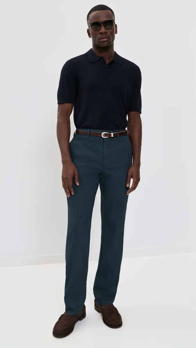 Theory Standard Pants in Good Linen Dark Blue Wing | Thumbnail 5 Theory Standard Pants in Good Linen Dark Blue Wing | Thumbnail 5