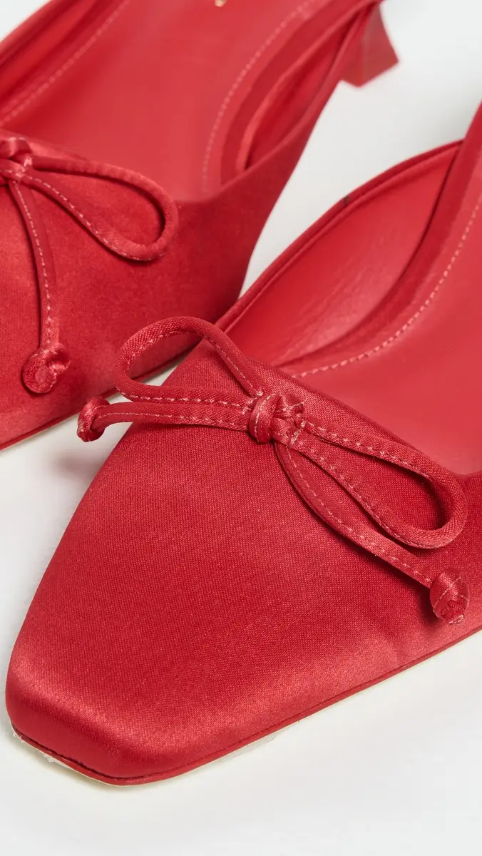 Larroudé Larroude x Parke Mules Satin Cherry | Thumbnail 6 Larroudé Larroude x Parke Mules Satin Cherry | Thumbnail 6