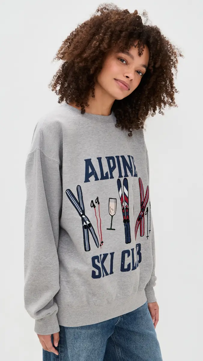 Show Me Your Mumu Stanley Sweatshirt Alpine Ski Club Graphic | Thumbnail 4 Show Me Your Mumu Stanley Sweatshirt Alpine Ski Club Graphic | Thumbnail 4