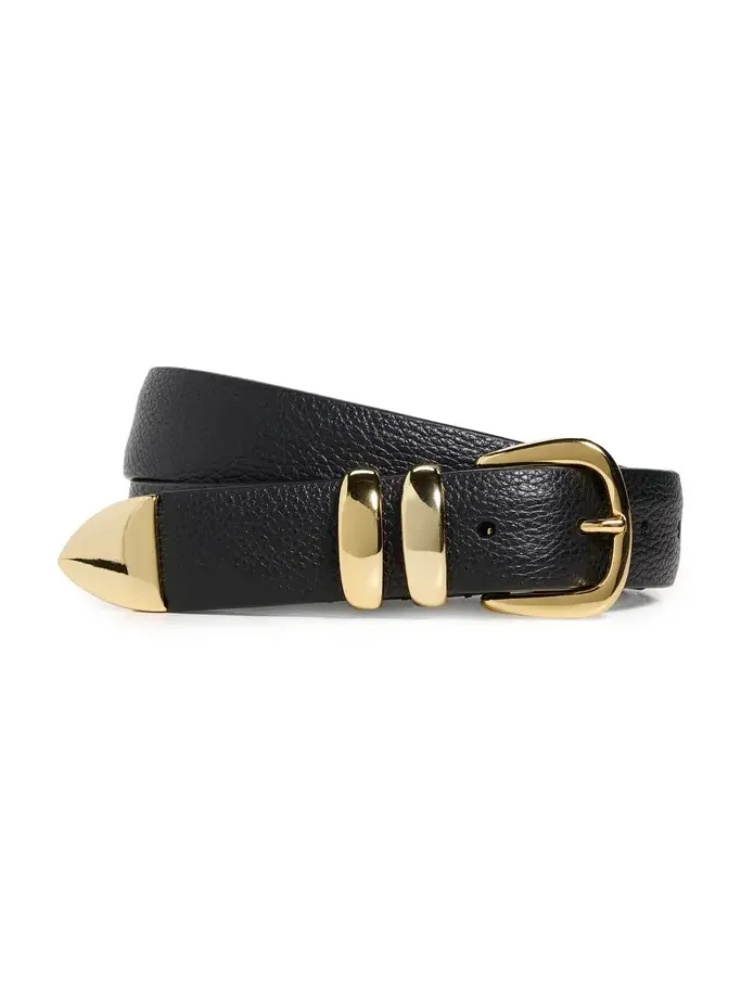 Narrow Soft Grained Calf Leather Belt