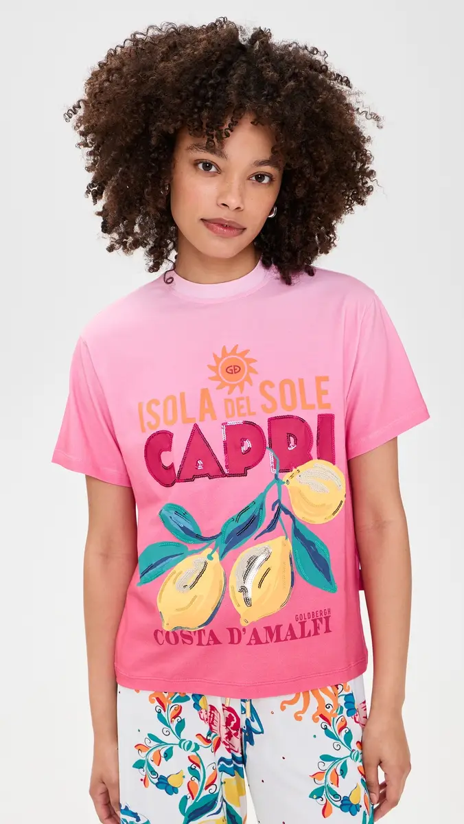 Goldbergh Loredana Short Sleeve Top Italian Rose | Thumbnail 2