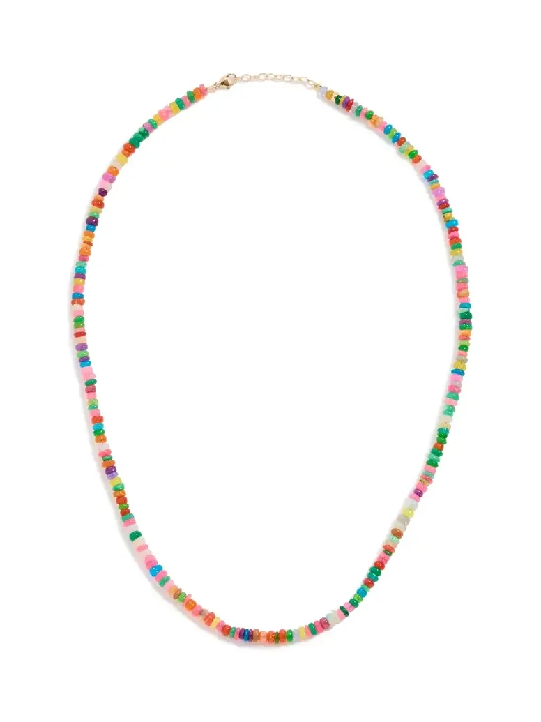 Rainbow Smooth Large Opal Necklace Rainbow Smooth Large Opal Necklace