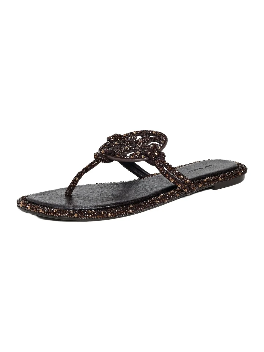 Tory Burch Miller Knotted Crystal Sandals