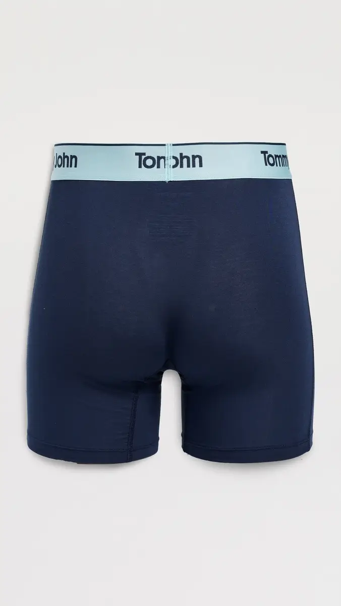 Tommy John Second Skin 6 Boxer Briefs 3 Pack Dress Blues/High Tide/Blue El S | Thumbnail 3