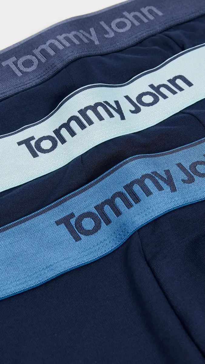 Tommy John Second Skin 6 Boxer Briefs 3 Pack Dress Blues/High Tide/Blue El S | Thumbnail 4