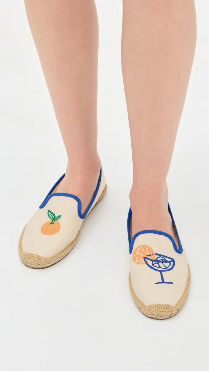 Soludos The Embroidered Smoking Espadrilles /Blue | Thumbnail 3