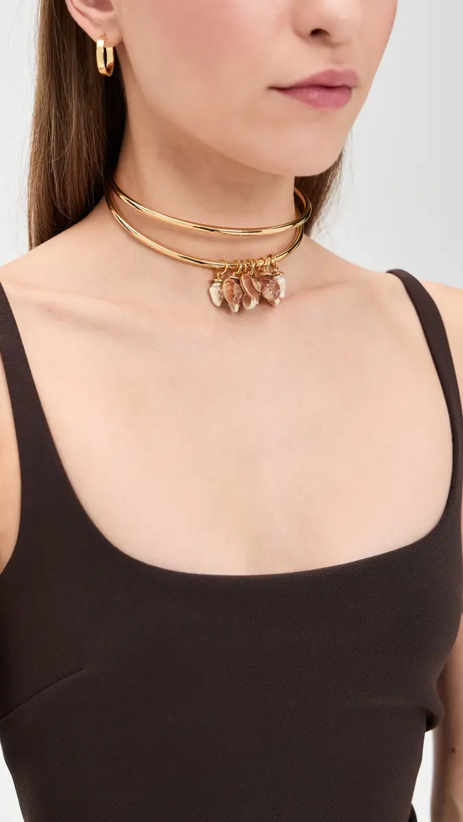 Logan Tay Gold Shell Choker | Thumbnail 3 Logan Tay Gold Shell Choker | Thumbnail 3