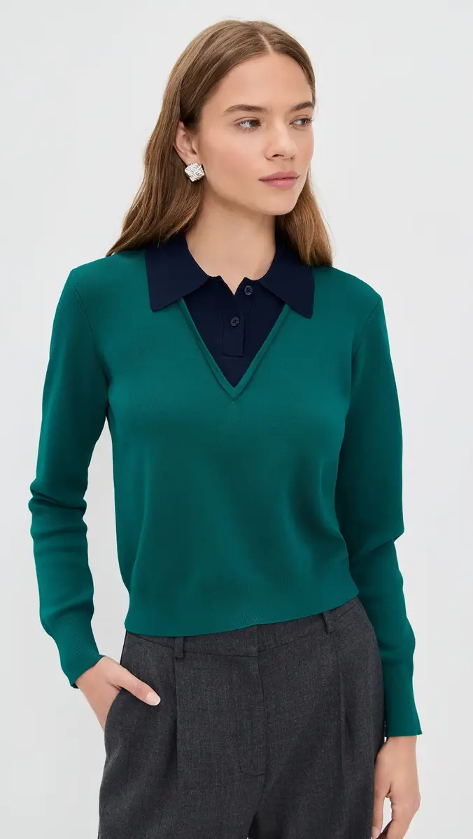 LE BOP Trompe L'oeil Layered Polo | Thumbnail 2 LE BOP Trompe L'oeil Layered Polo | Thumbnail 2
