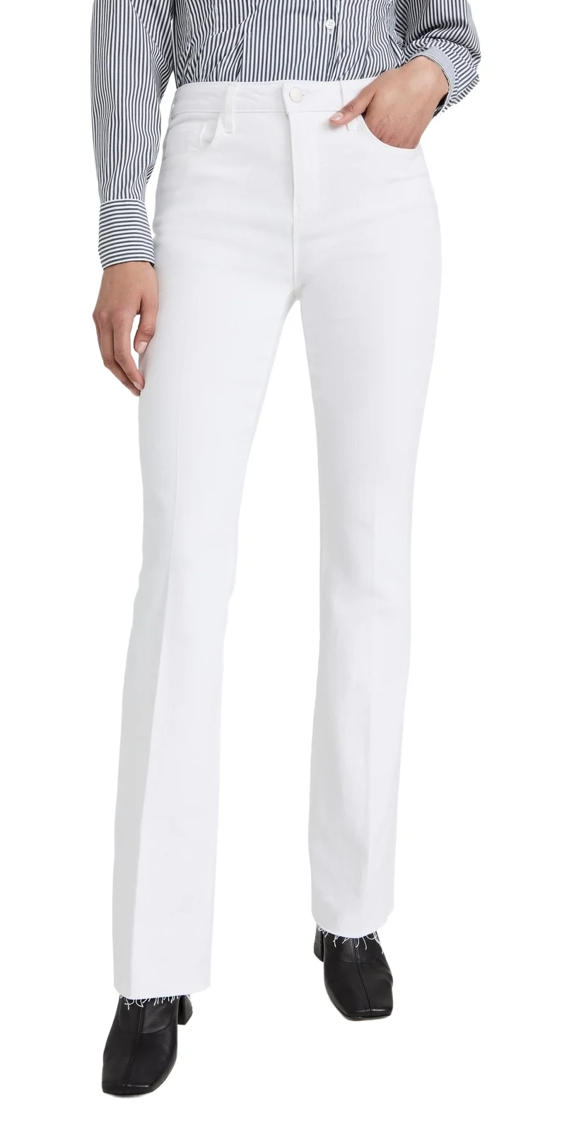 L'Agence Ruth Straight Raw Hem Jeans