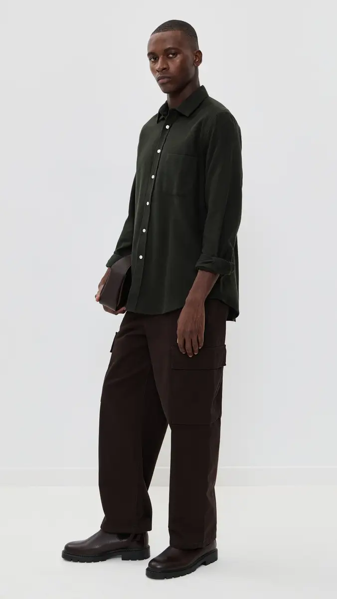 Portuguese Flannel Teca 2.0 Brushed Flannel Button Down Shirt | Thumbnail 5 Portuguese Flannel Teca 2.0 Brushed Flannel Button Down Shirt | Thumbnail 5