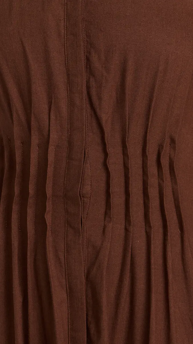 87Origins Fehintola Pleat Dress Chocolate | Thumbnail 6
