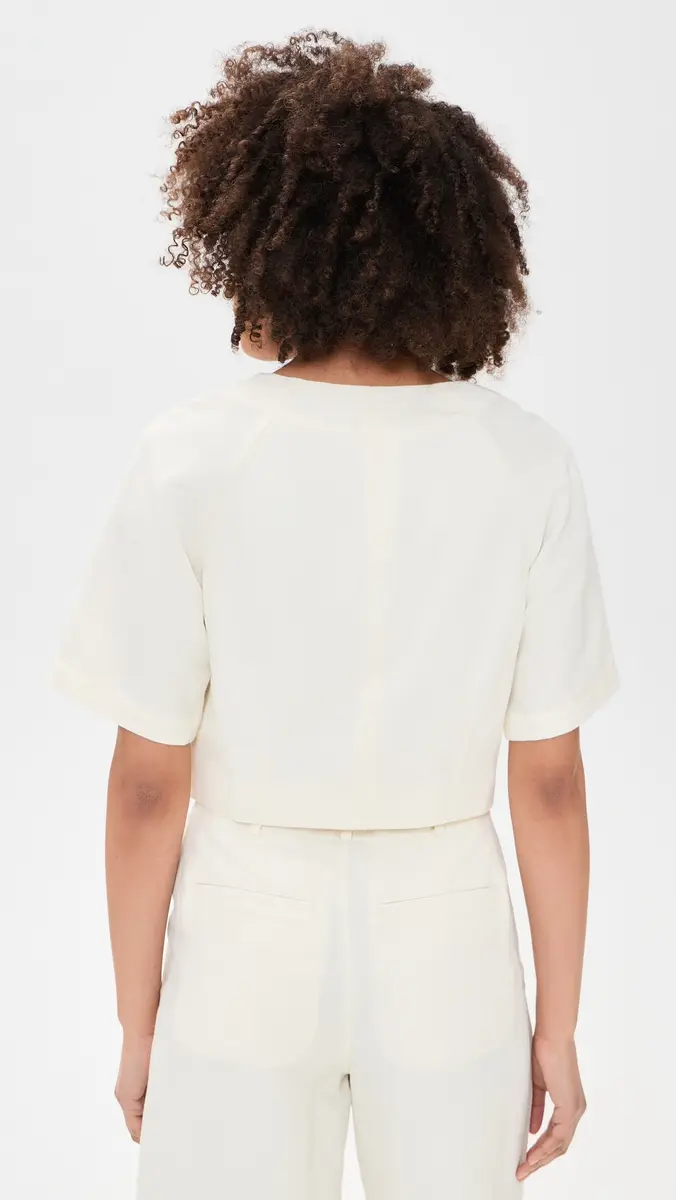 Apiece Apart Lia Crop Blouse Cream | Thumbnail 3 Apiece Apart Lia Crop Blouse Cream | Thumbnail 3