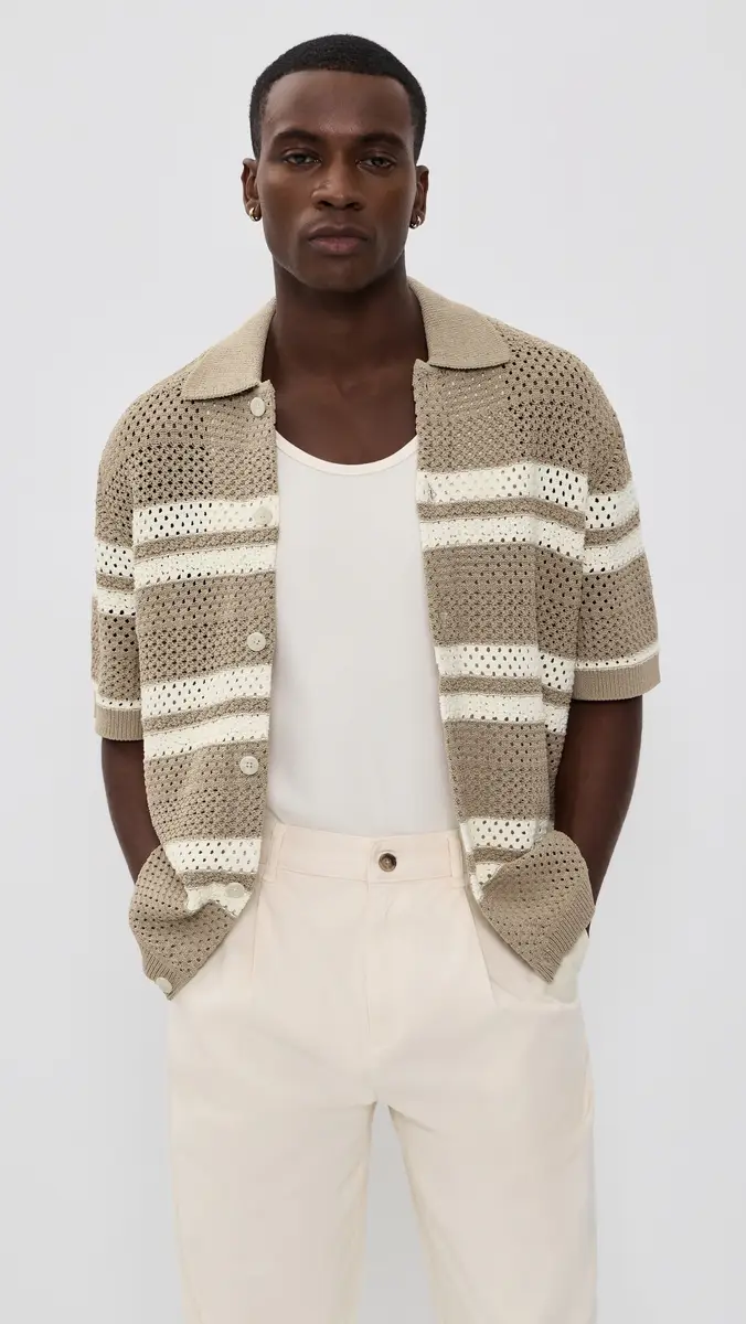 Les Deux Gianni Knitted Short Sleeve Shirt | Thumbnail 2 Les Deux Gianni Knitted Short Sleeve Shirt | Thumbnail 2