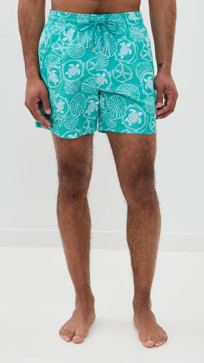 Vilebrequin Moorea Swim Trunks 5 Vert Disco | Thumbnail 2