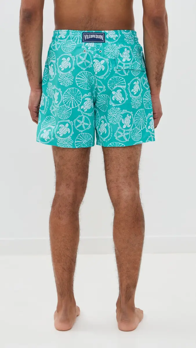 Vilebrequin Moorea Swim Trunks 5 Vert Disco | Thumbnail 3