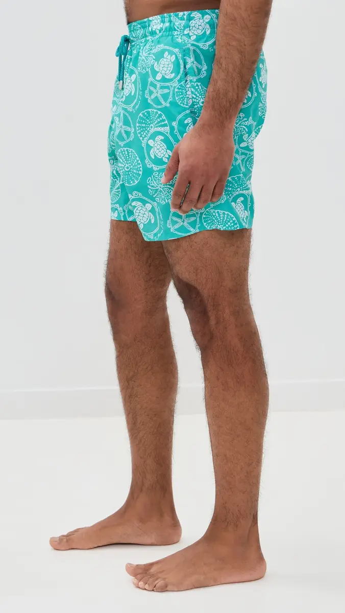 Vilebrequin Moorea Swim Trunks 5 Vert Disco | Thumbnail 4