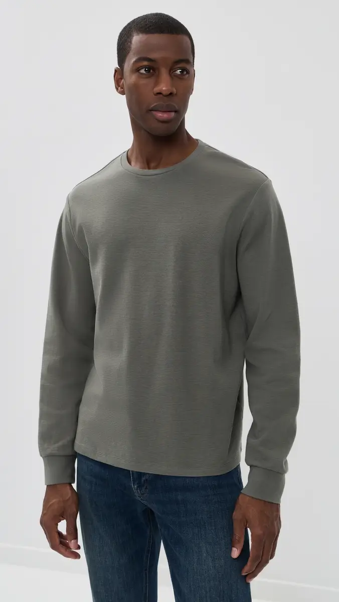 Frame Duo Fold Long Sleeve Crew Tee | Thumbnail 2 Frame Duo Fold Long Sleeve Crew Tee | Thumbnail 2
