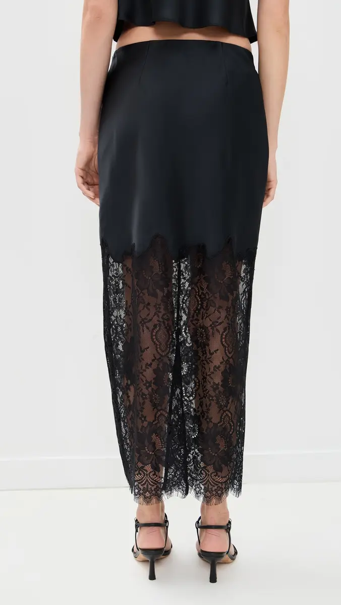 LoveShackFancy Ilene Skirt Black | Thumbnail 3 LoveShackFancy Ilene Skirt Black | Thumbnail 3