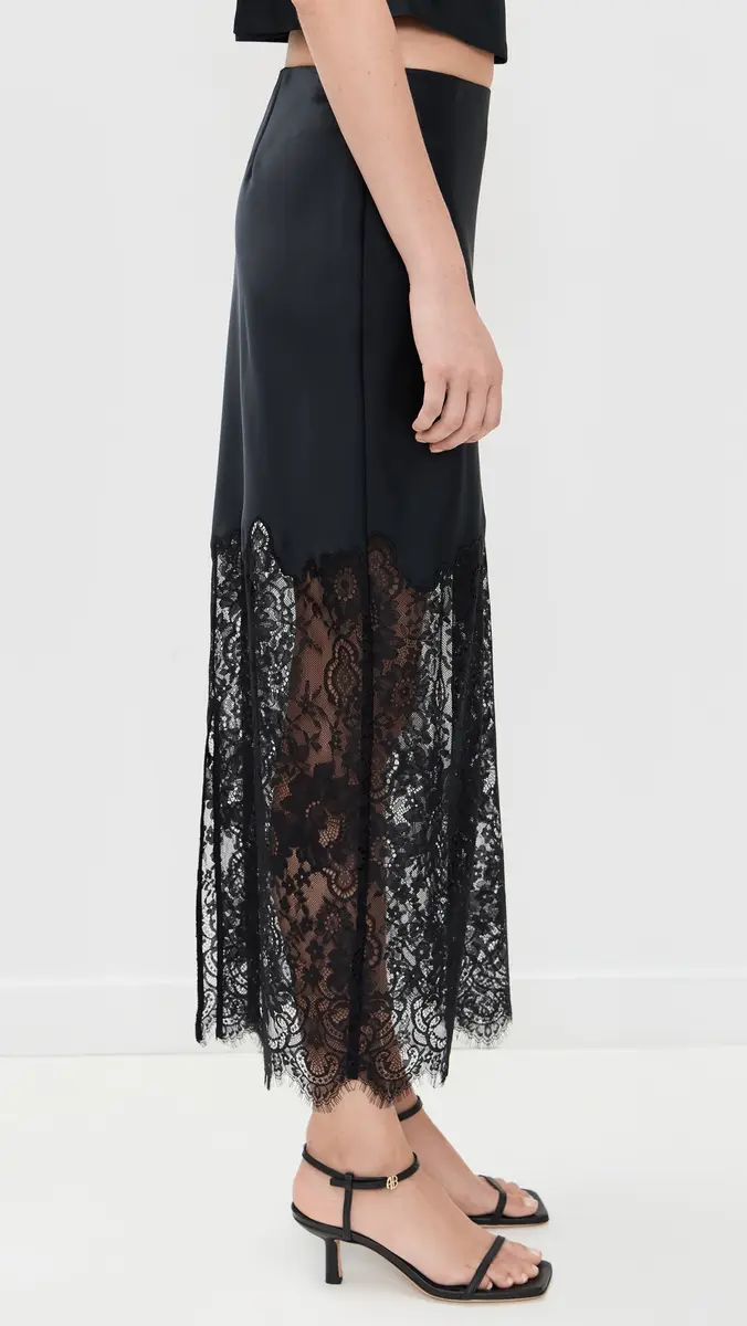 LoveShackFancy Ilene Skirt Black | Thumbnail 4 LoveShackFancy Ilene Skirt Black | Thumbnail 4